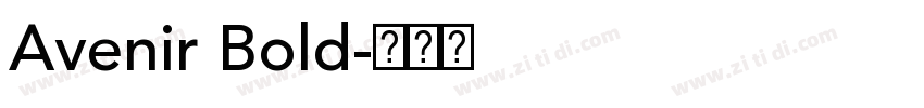 Avenir Bold字体转换